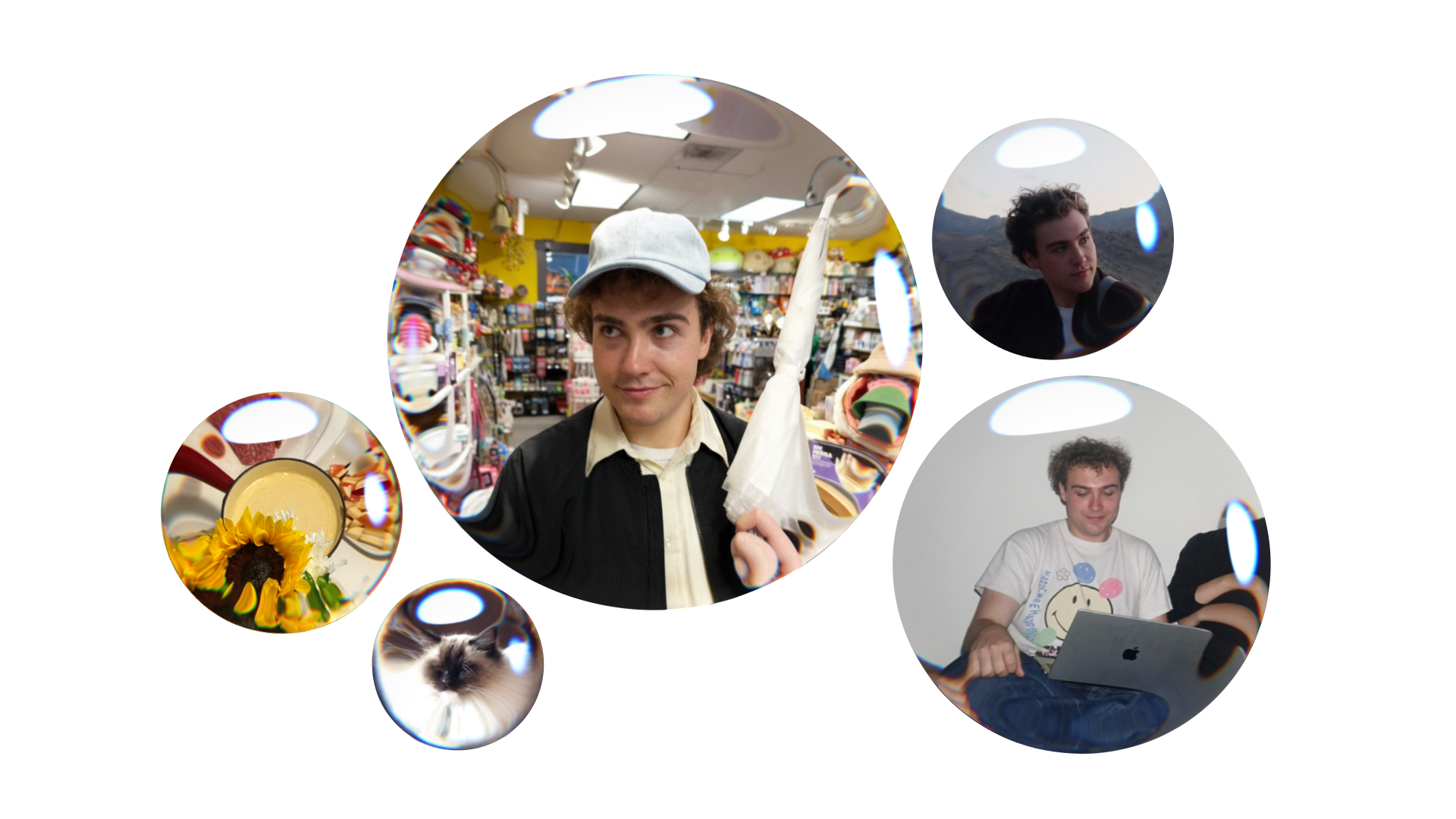 Luca Pfister with friends, family, food, and creative work